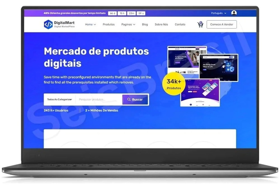 SCRIPT MARKETPLACE COM MULTI LOJAS E VENDEDORES EM PORTUGUÊS